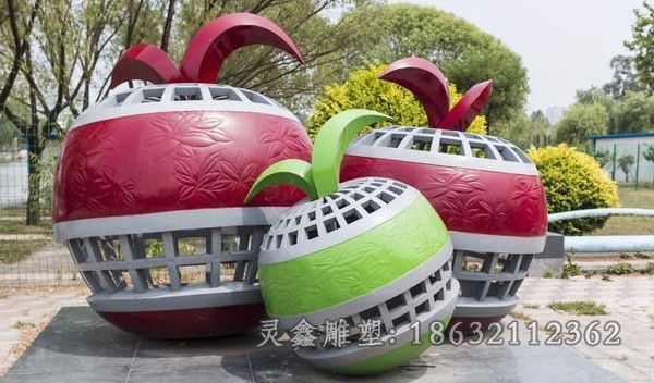 不锈钢苹果雕塑 (19)_看图王