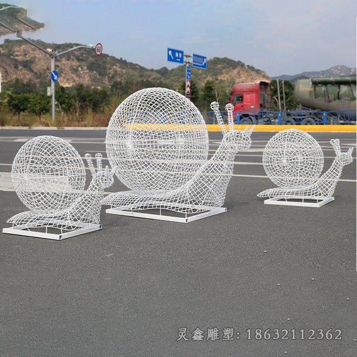 宜春镂空蜗牛景观不锈钢雕塑