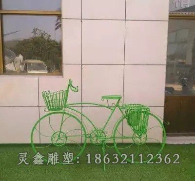 不锈钢自行车雕塑 (4)_看图王