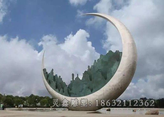 不锈钢月亮雕塑 (2)_看图王
