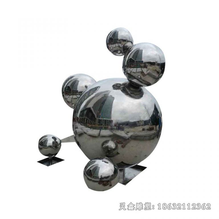 上饶不锈钢镜面圆球抽象雕塑