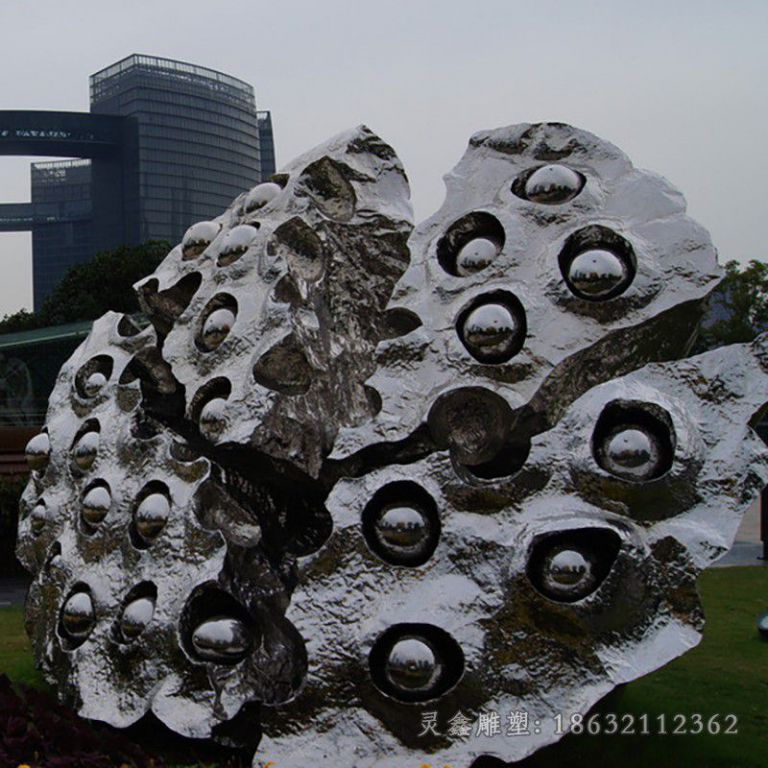 不锈钢莲蓬雕塑 (1)