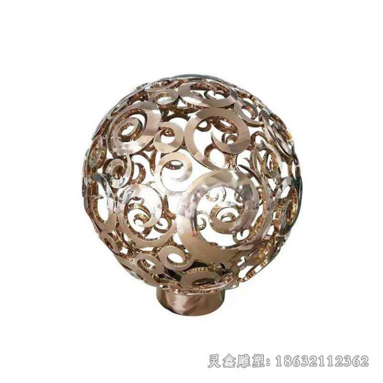 萍乡广场不锈钢镂空花球雕塑