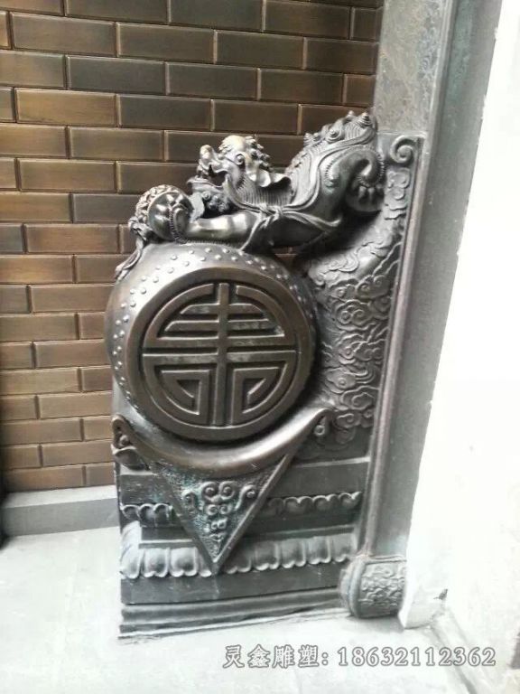 门墩铜雕，仿古门墩铜雕 (1)