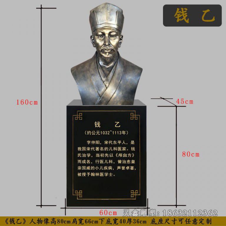 钱乙铜雕 (2)