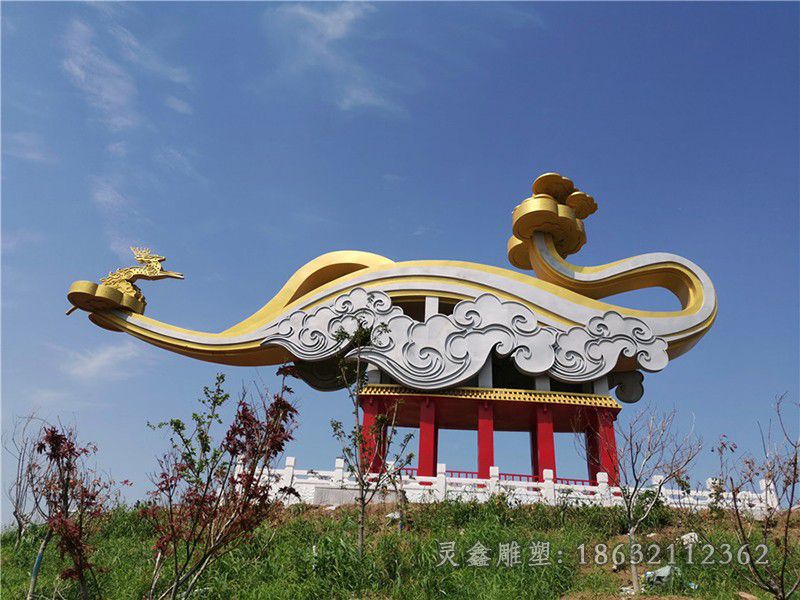 不锈钢如意景观雕塑 (1)