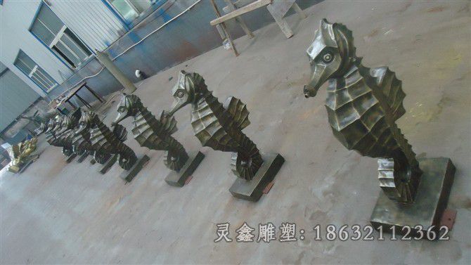 铜雕海马雕塑，海马喷泉雕塑