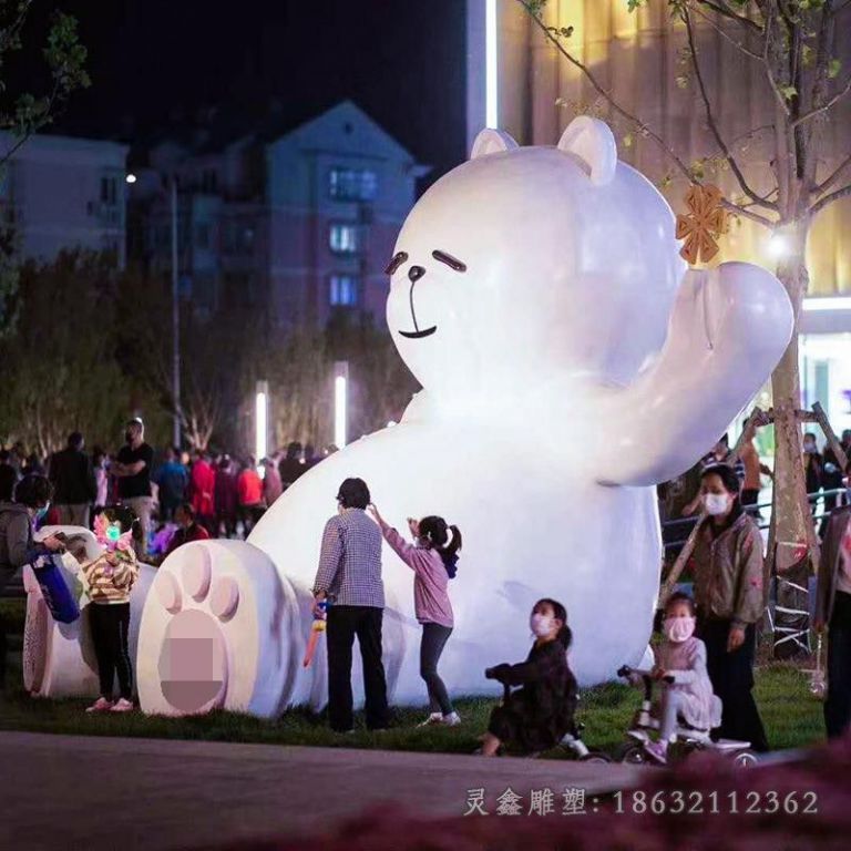 不锈钢熊雕塑 (9)