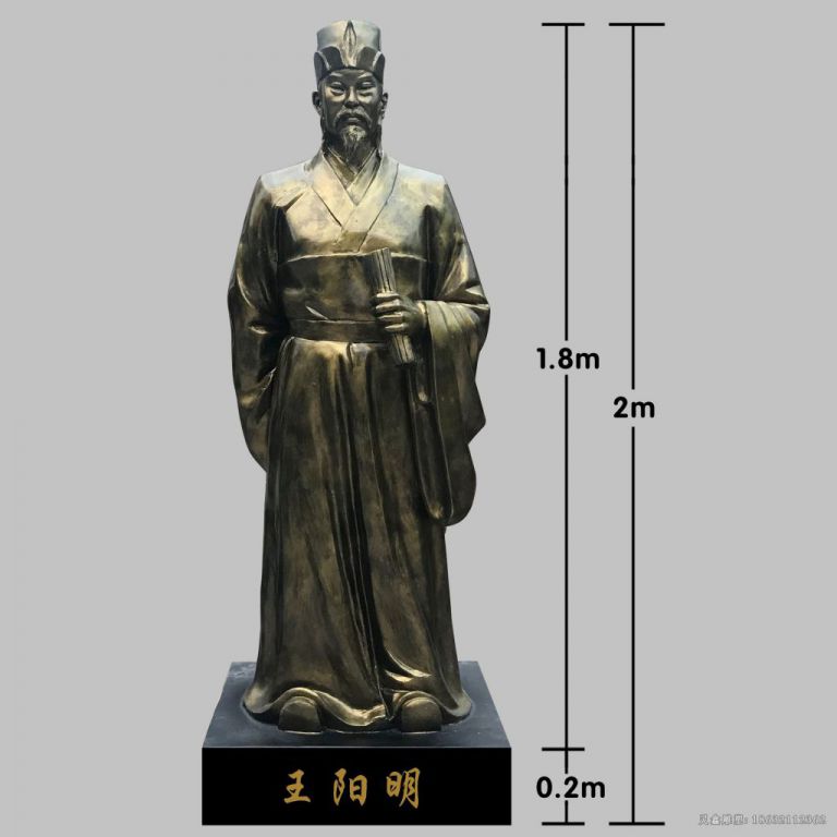 萍乡名人王阳明人物景观铜雕