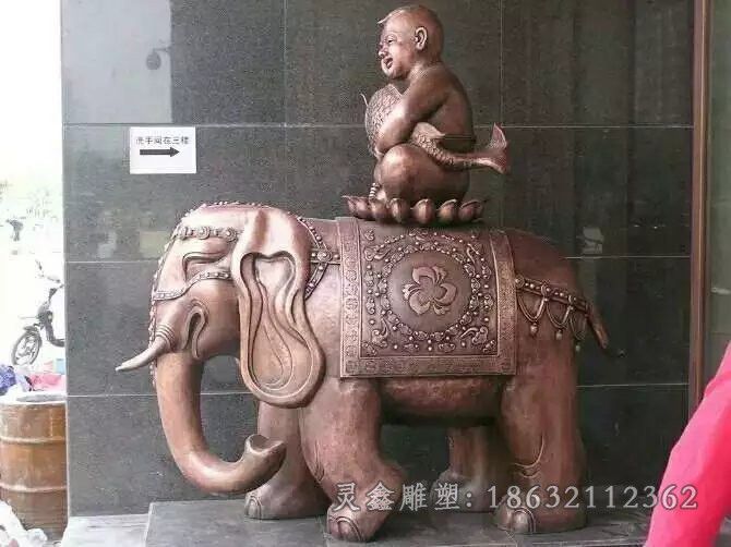 小孩骑动物广场景观铜雕 (5)