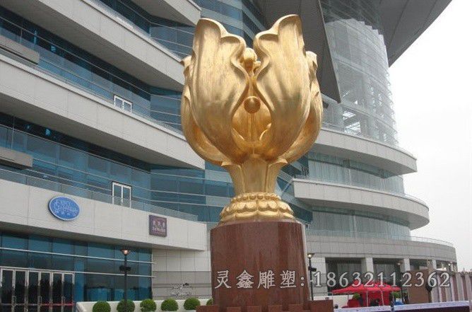 紫荆花雕塑，广场不锈钢雕塑_看图王