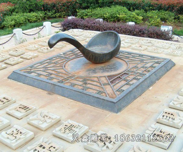 指南针铜雕，公园小品铜雕