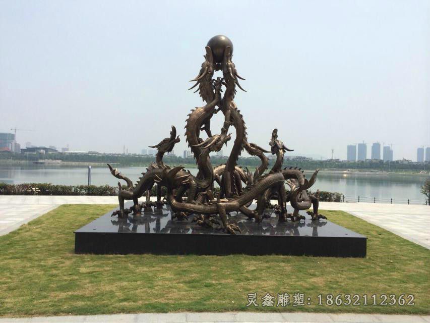 九龙不锈钢雕塑，广场龙不锈钢雕塑