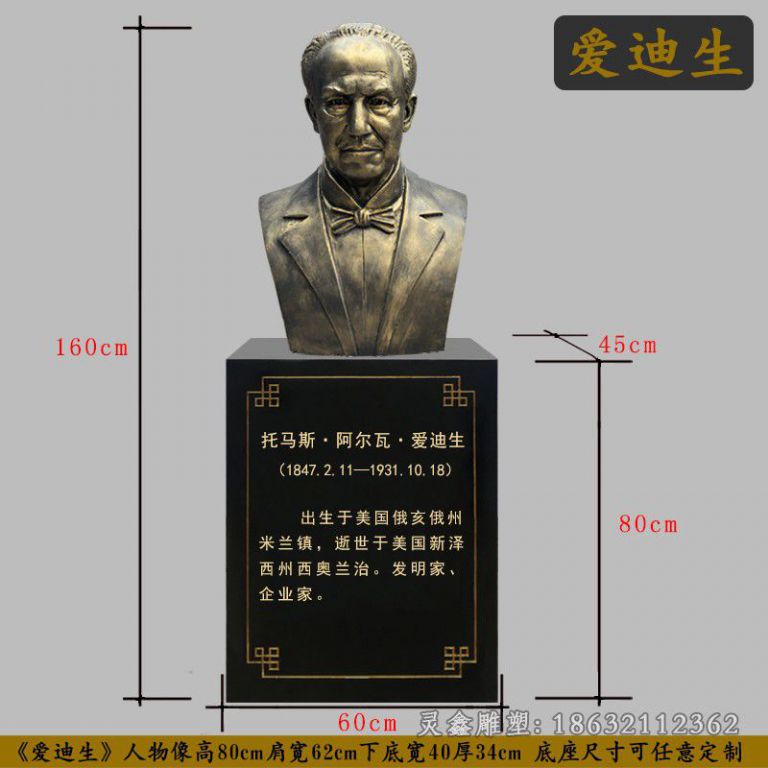 爱迪生人物铜雕 (9)