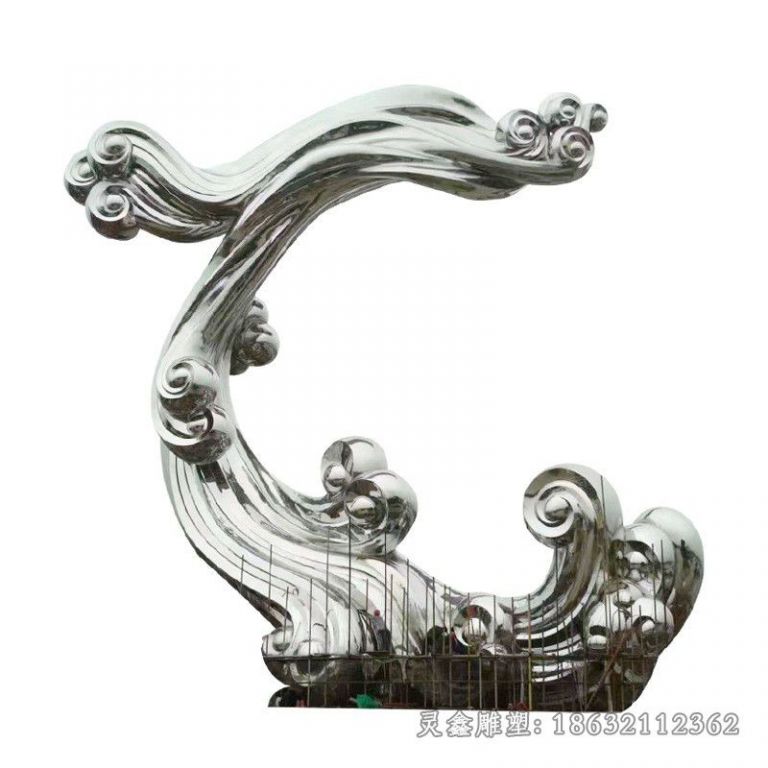 不锈钢海浪雕塑 (51)