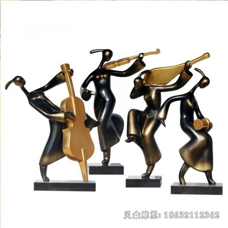 抽象音乐人物雕塑