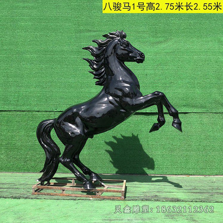 不锈钢马动物雕塑 (17)