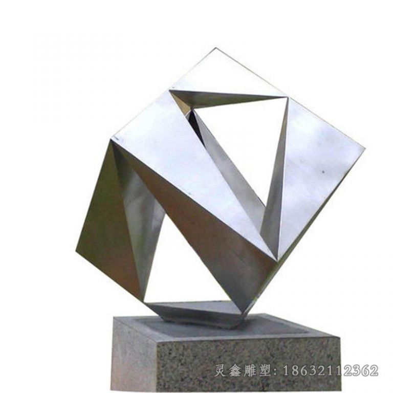 不锈钢魔方雕塑 (1)