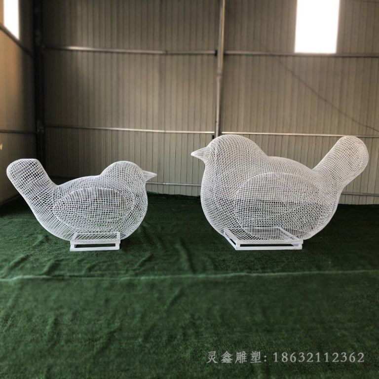 不锈钢小鸟动物雕塑 (5)