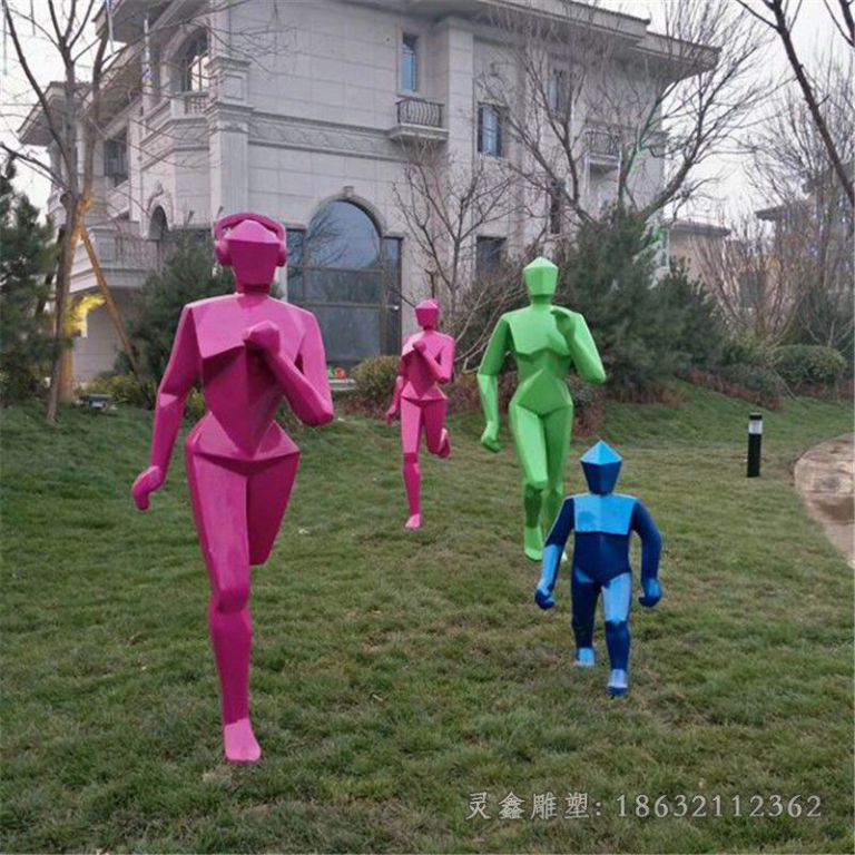 不锈钢运动景观雕塑 (10)