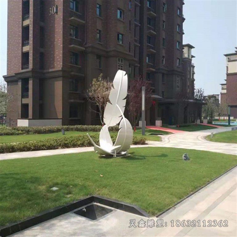 羽毛不锈钢景观雕塑 (11)