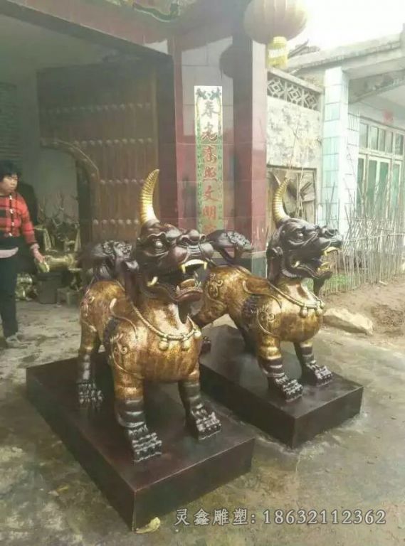 独角兽城市铜雕 (1)