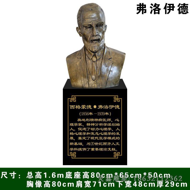 宜春弗洛伊德人物胸像铜雕