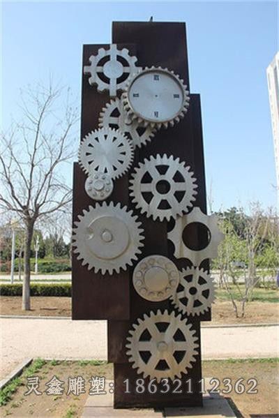 鹰潭不锈钢齿轮景观标志雕塑