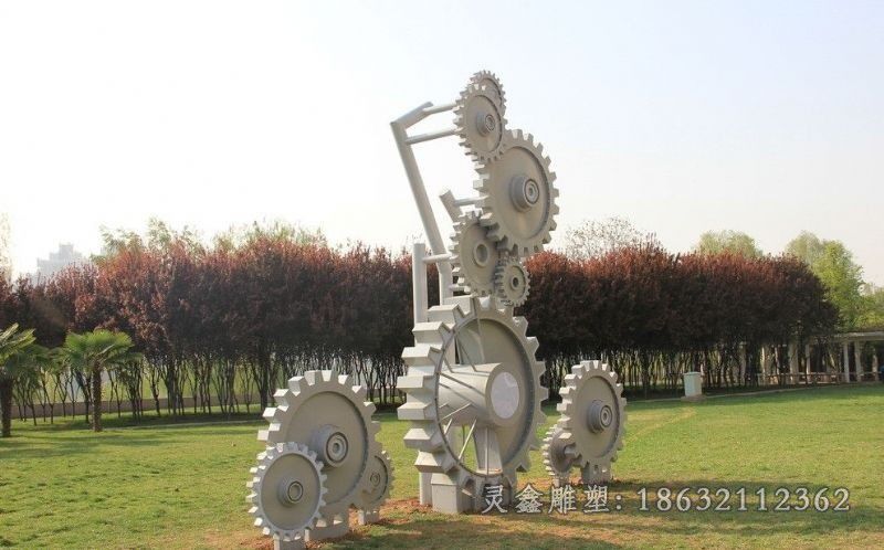 赣州齿轮景观标志不锈钢雕塑