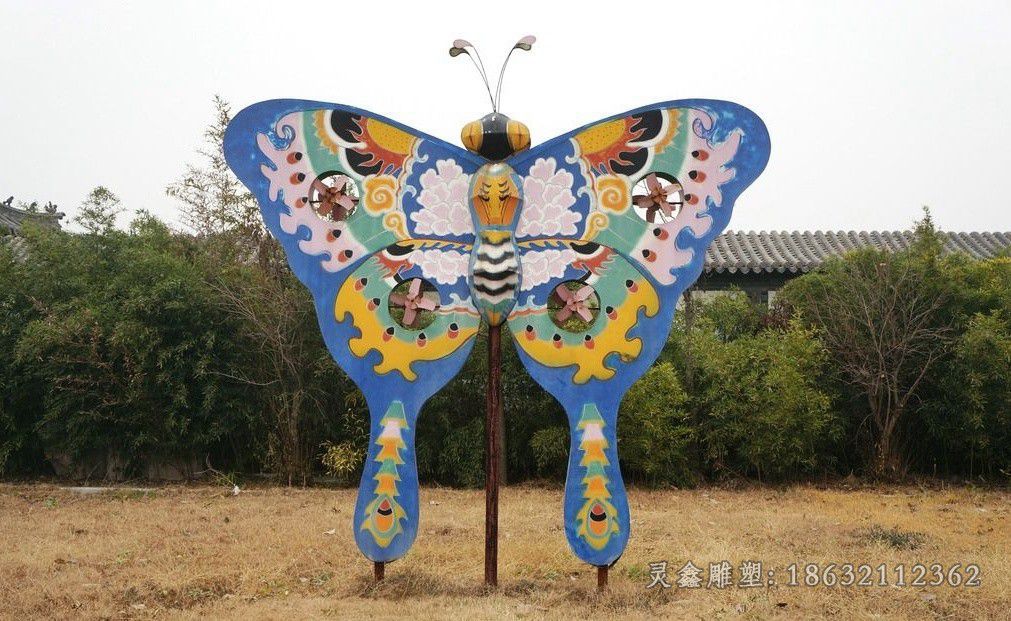 景德镇彩绘风筝景观不锈钢雕塑