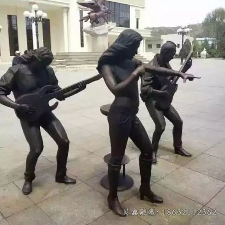 南昌吉他乐队人物标志铜雕