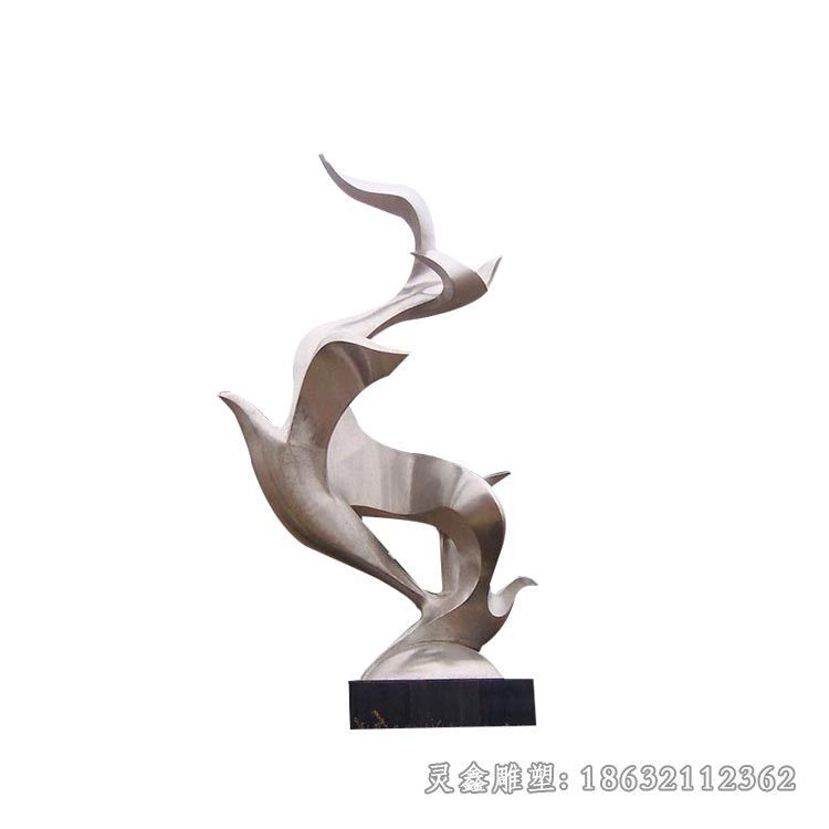 景德镇不锈钢飞鸽动物雕塑