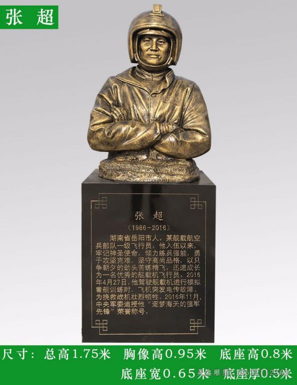 景德镇张超人物胸像铜雕
