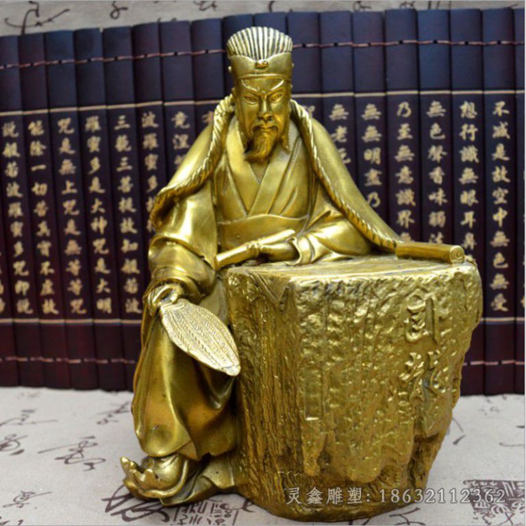 抚州诸葛亮人物景观铜雕