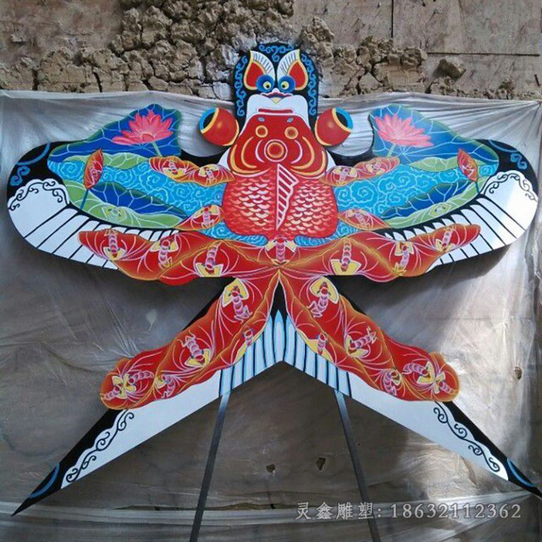 新余彩绘风筝景观不锈钢雕塑