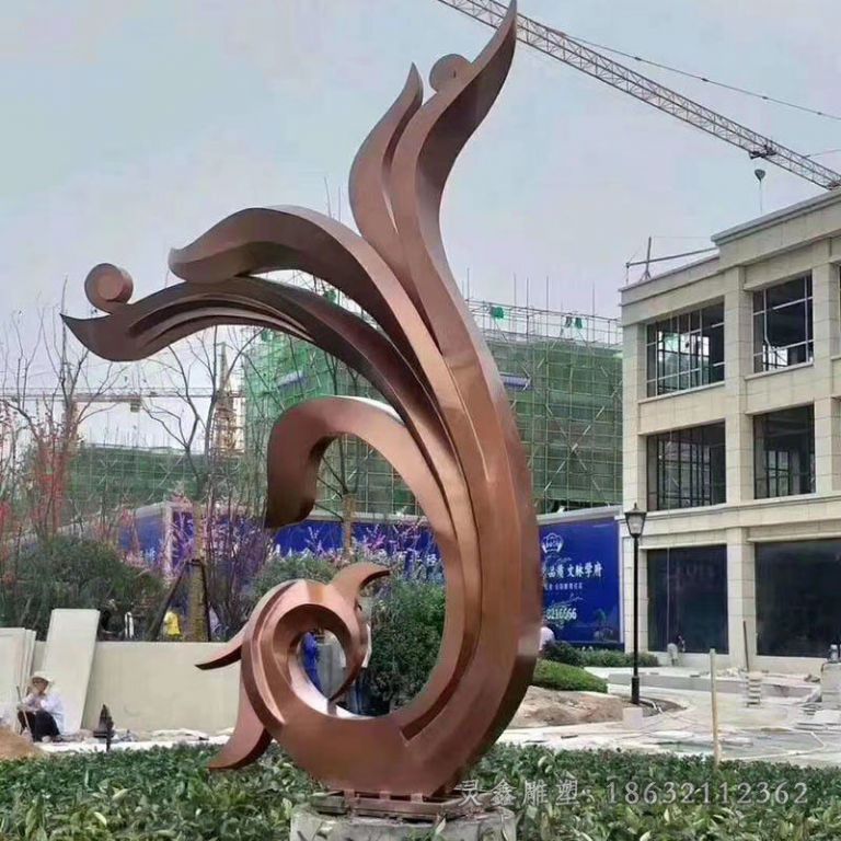 南昌不锈钢抽象凤凰景观雕塑