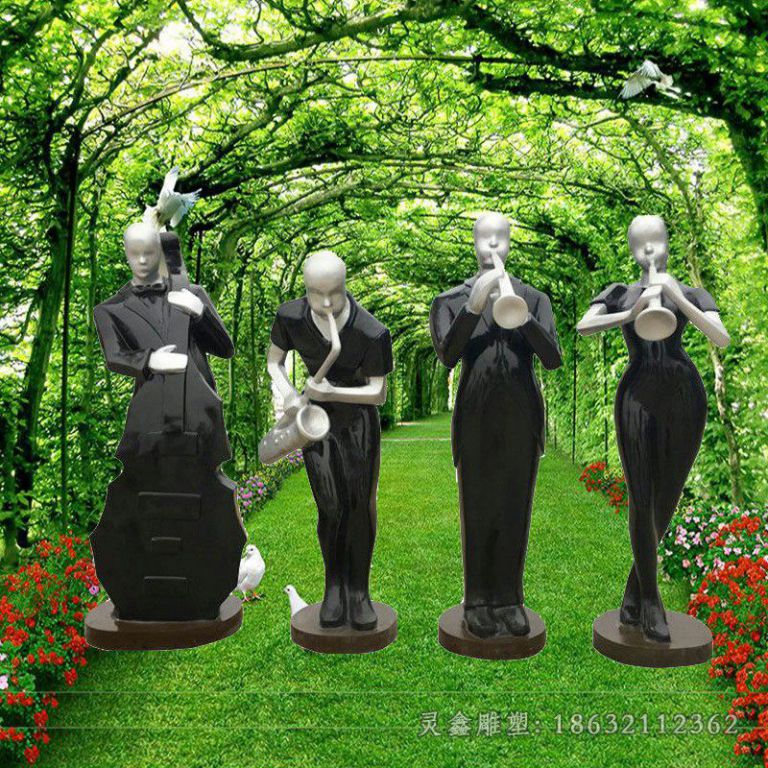 上饶不锈钢乐器演奏景观雕塑