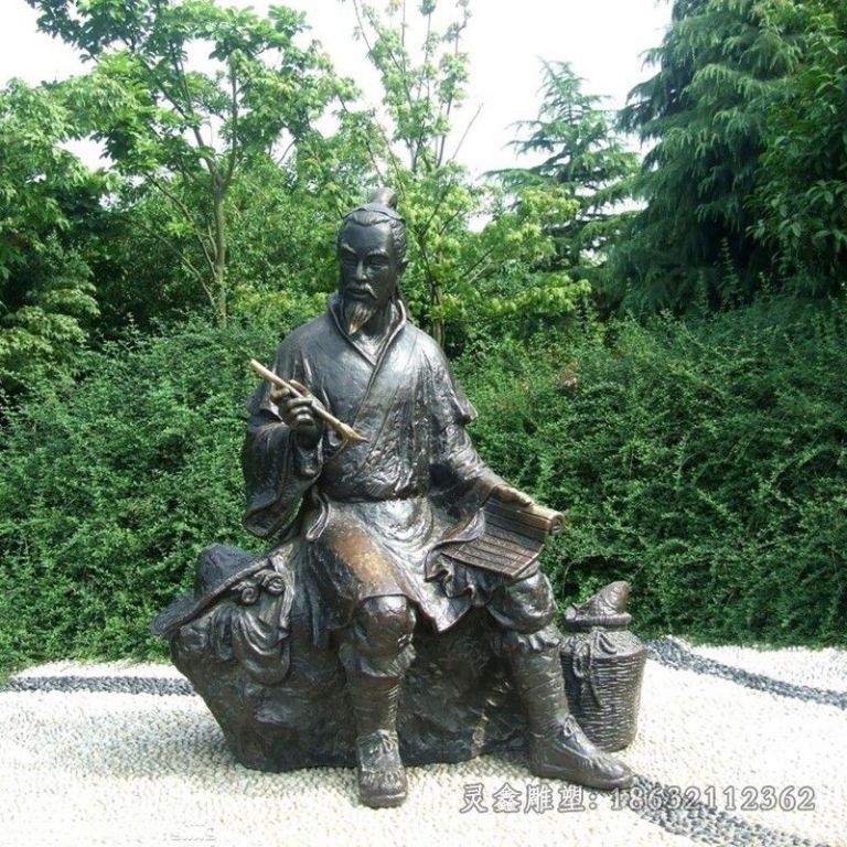 萍乡政治家姜太公人物铜雕
