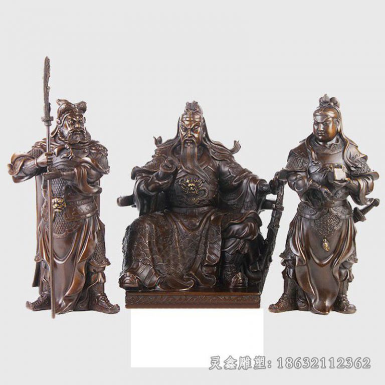吉安古代人物关羽景观铜雕