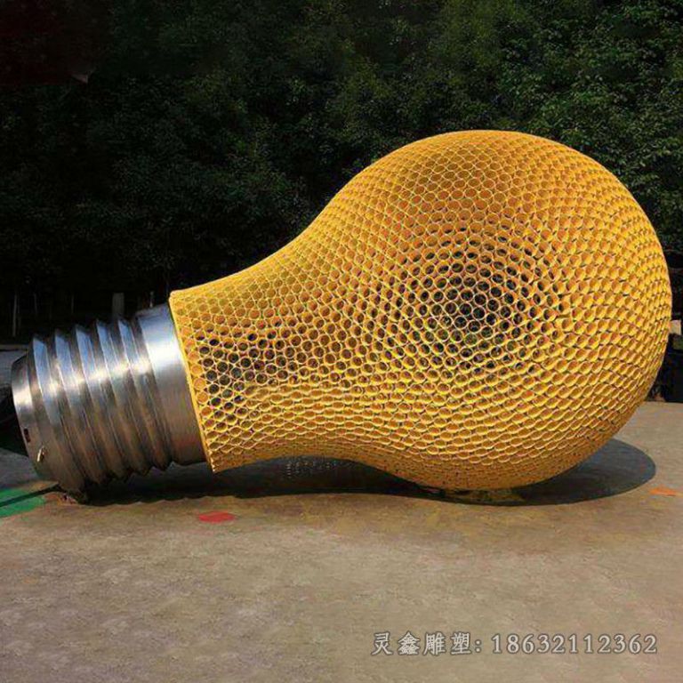宜春不锈钢彩绘灯泡景观雕塑