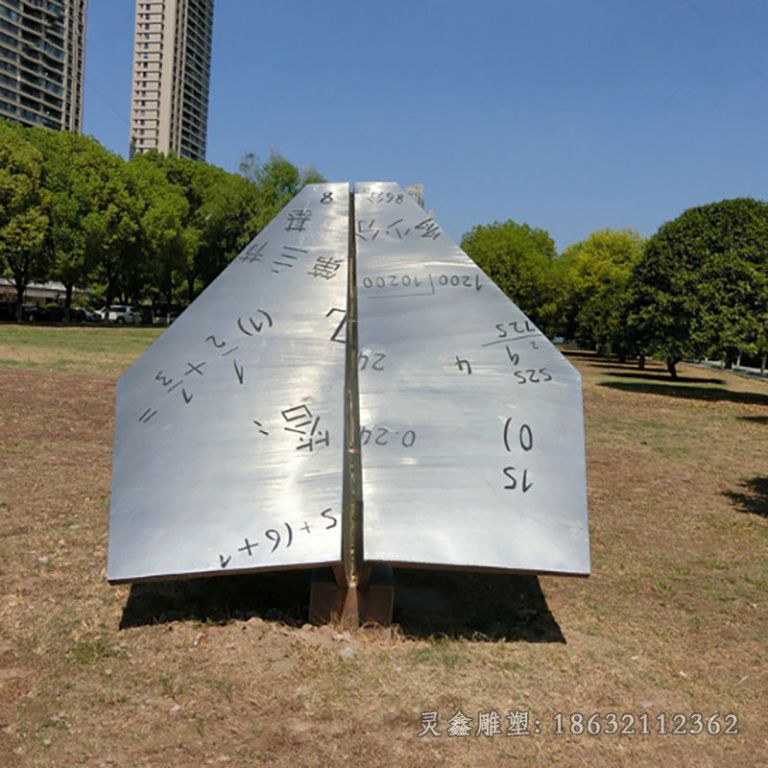 赣州镜面飞机标志不锈钢雕塑