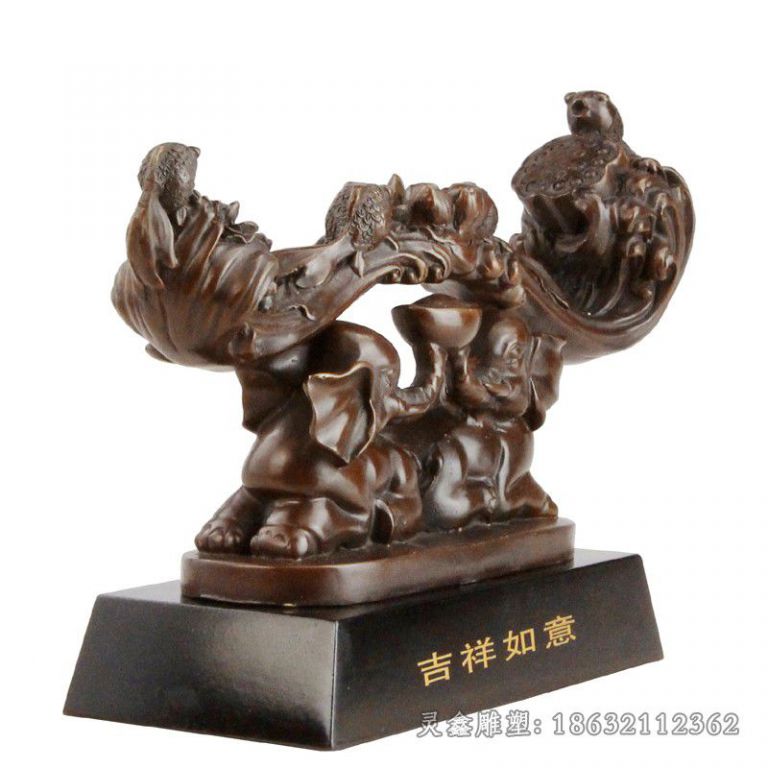 上饶吉祥如意小象动物铜雕