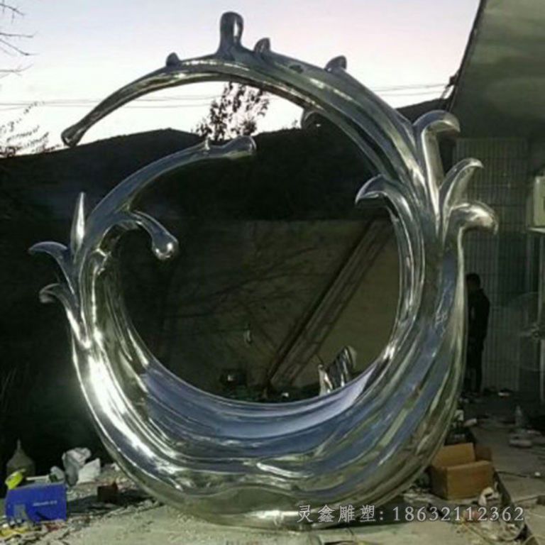 宜春海浪标志不锈钢景观雕塑