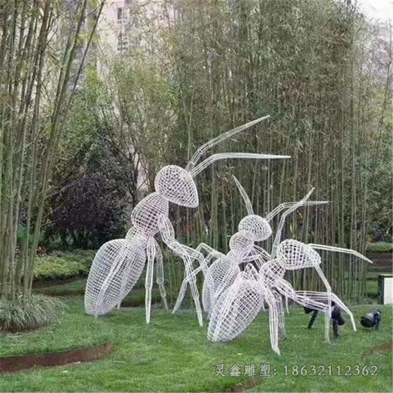 抚州镂空蚂蚁不锈钢景观雕塑