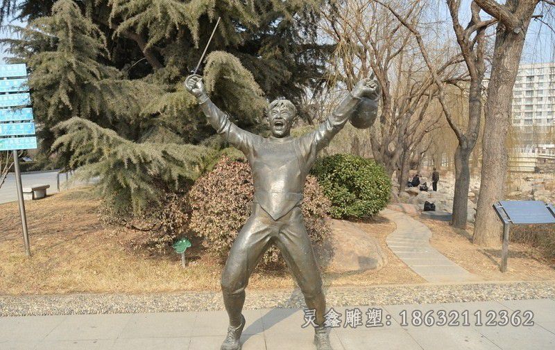 上饶击剑运动员人物景观铜雕