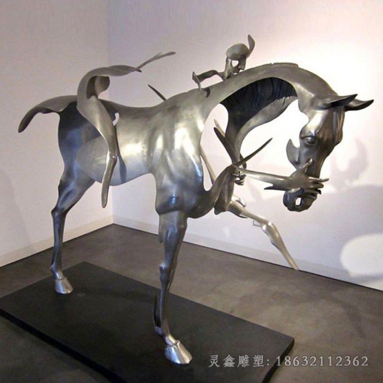 抚州动物抽象马不锈钢雕塑