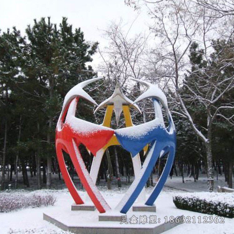 南昌彩绘抽象人物不锈钢雕塑