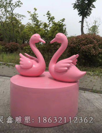 萍乡不锈钢彩绘天鹅动物雕塑