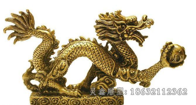 赣州龙戏珠景观标志铜雕