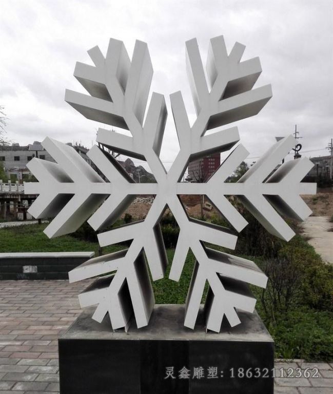 吉安不锈钢雪花标志景观铜雕